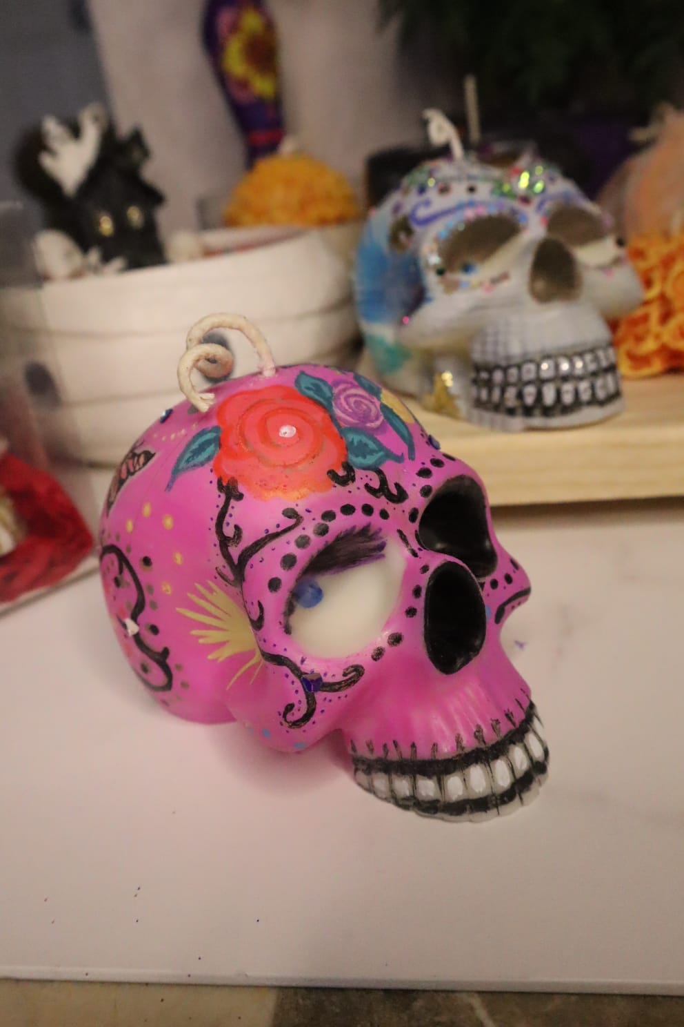 💀 Velas de calavera Dia de muertos personalizadas - Edición Personalizada.