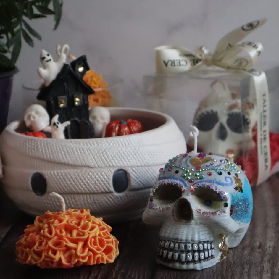 🏵️Vela de Flor de Cempasúchitl - Arómatica & Artesanal