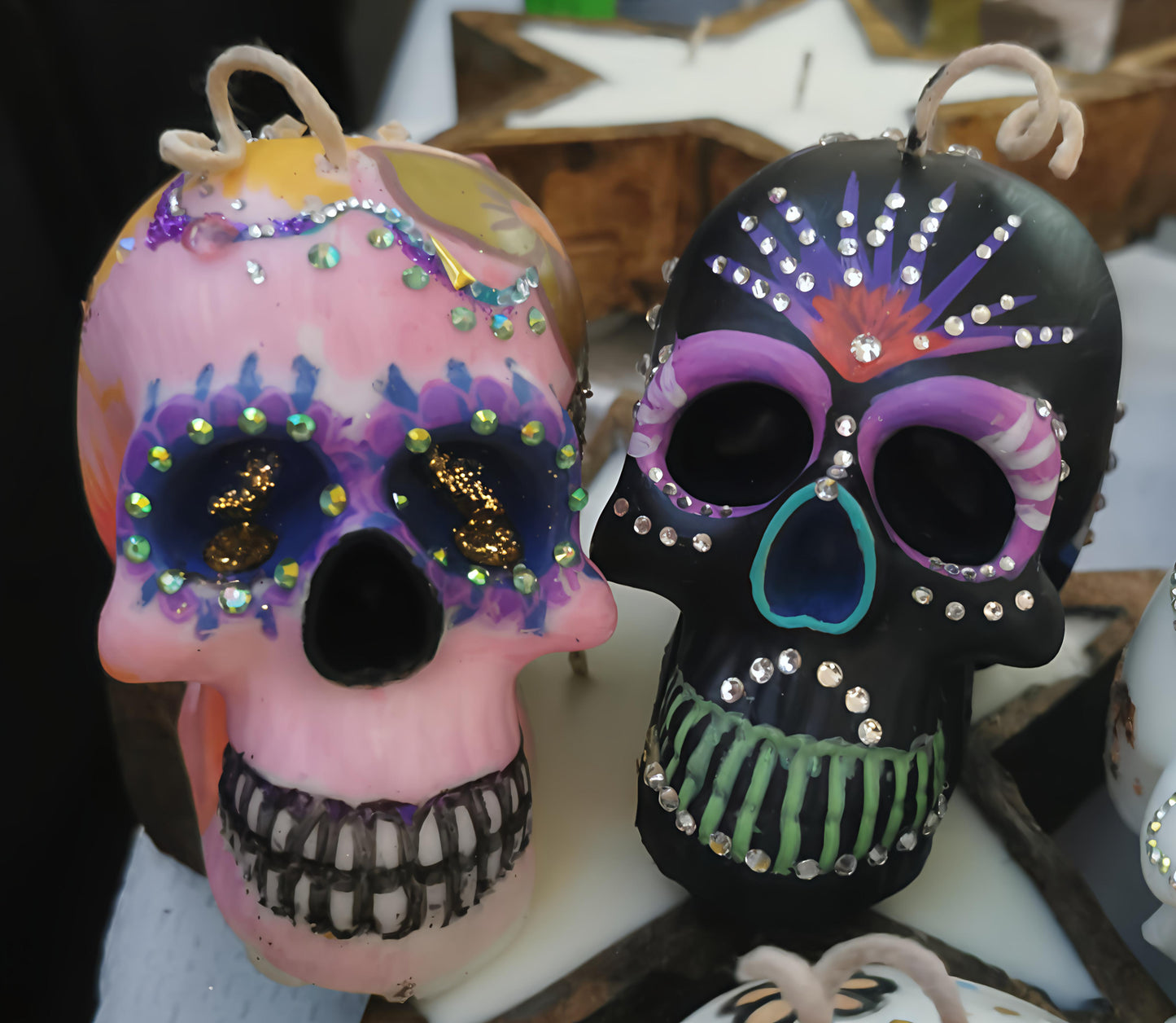 💀 Velas de calavera Dia de muertos personalizadas - Edición Personalizada.