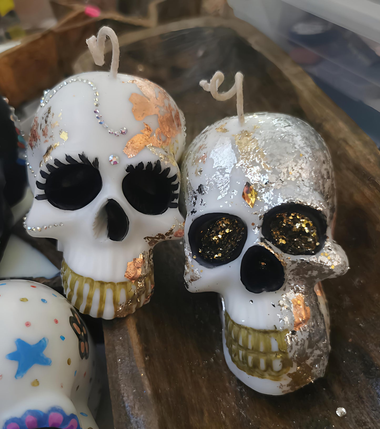 💀 Velas de calavera Dia de muertos personalizadas - Edición Personalizada.