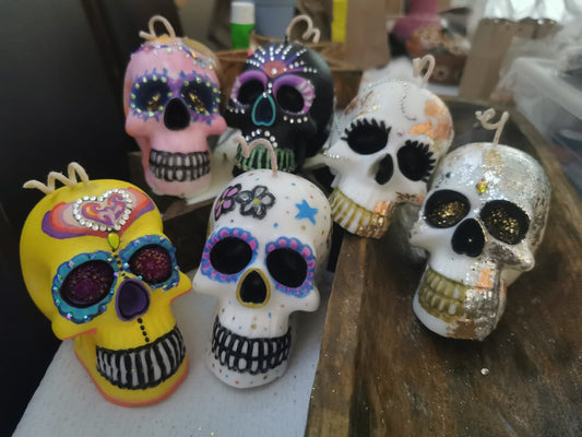 💀 Velas de calavera Dia de muertos personalizadas - Edición Personalizada.