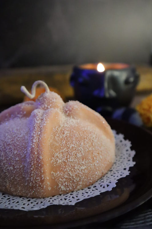 🕯️Vela de Pan de Muerto Aromática - Edición Especial de Día de Muertos.